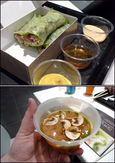 Photo restaurant paris In Wok - Spring roll au boeuf et Soupe miso au homard