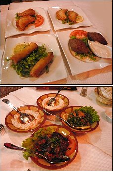 Photo restaurant paris Le Khalife - Assortiment de mezze et Kébbé Nayé