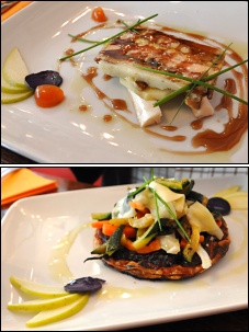Photo restaurant paris Le Cru Rollin - Croque foie gras et tarte fine de légumes