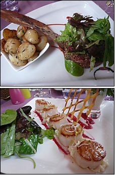 Photo restaurant paris O Batignolles - Tartare de Boeuf et Poëlée de St Jacques beurre vanillé