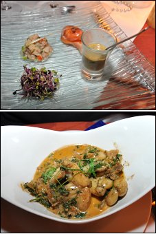 Photo restaurant paris Le Selen - Crevettes au lait de coco et saumon, suivi de cuisses de grenouille