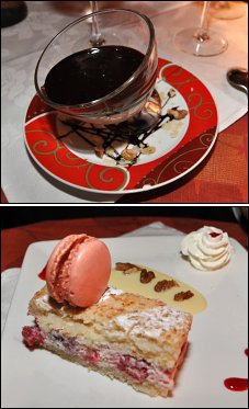 Photo restaurant paris Le Selen - Panna Cotta au chocolat et macaron vanille et framboise