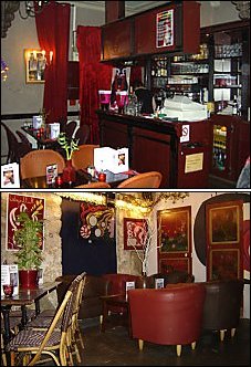Photo restaurant paris Sous-Rire - Le bar et la pièce du bas où<br>sont organisées les soirées