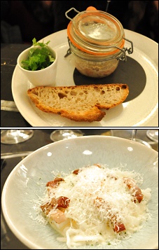 Photo restaurant paris Le Thoumieux de Jean-François Piège - Pâté de foie de volaille de ma mère et calmar sauvage